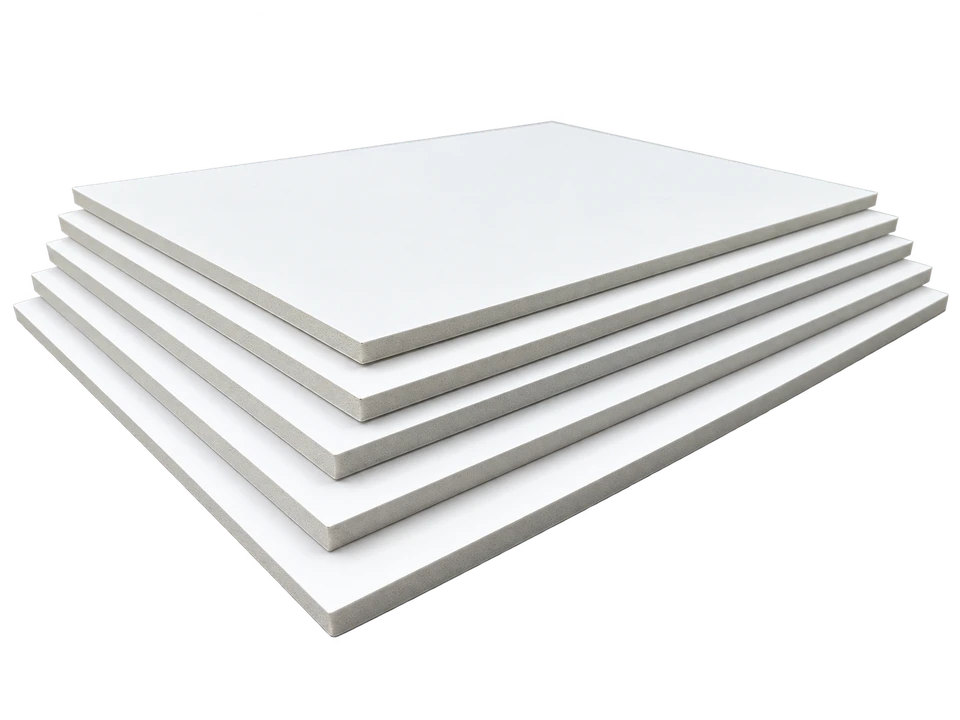 White paper foam board stack
